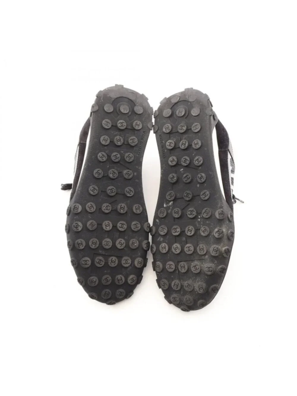 Chanel Sneakers CC Logo Nylon Suede
